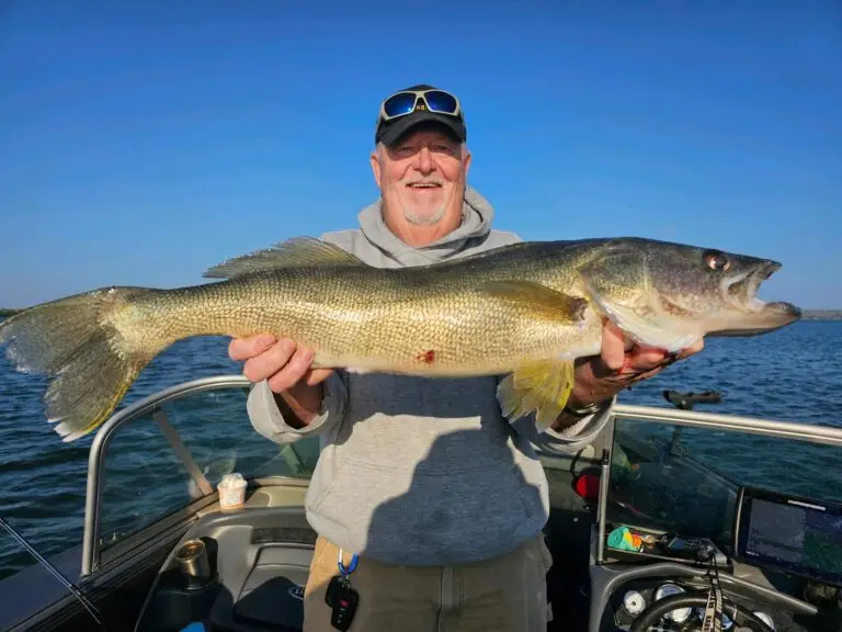 Dave Hennnings with trophy walleye